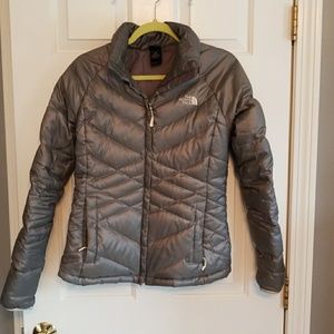 Women's north face down feather jacket